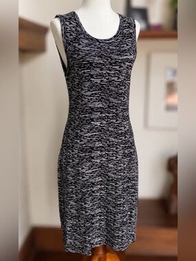 41 Hawthorn Black & White Space Dye Sleeveless Knit Dress Size S